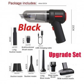4-in-1 New Cordless Car Vacuum Cleaner Blowing and Sucking Multifunctional Strong Suction Mini Wireless Car Vacuum Cleaner Handheld Air Duster Wet Dry Use for Home Office Car Cleaning Pet Hair Cleanin