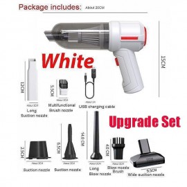 4-in-1 New Cordless Car Vacuum Cleaner Blowing and Sucking Multifunctional Strong Suction Mini Wireless Car Vacuum Cleaner Handheld Air Duster Wet Dry Use for Home Office Car Cleaning Pet Hair Cleanin