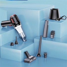 4-in-1 New Cordless Car Vacuum Cleaner Blowing and Sucking Multifunctional Strong Suction Mini Wireless Car Vacuum Cleaner Handheld Air Duster Wet Dry Use for Home Office Car Cleaning Pet Hair Cleanin