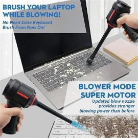 4-in-1 New Cordless Car Vacuum Cleaner Blowing and Sucking Multifunctional Strong Suction Mini Wireless Car Vacuum Cleaner Handheld Air Duster Wet Dry Use for Home Office Car Cleaning Pet Hair Cleanin