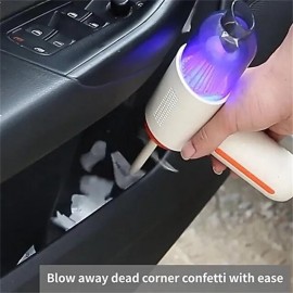 New Wireless Car Vacuum Cleaner Mini Portable Multifunctional Vacuuming/Blowing/Inflating/UV Lamp 20000PA Strong Suction Cordless Handheld Vacuum Cleaner Air Dust Collector Desktop Auto for Car Home
