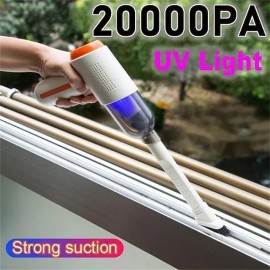 New Wireless Car Vacuum Cleaner Mini Portable Multifunctional Vacuuming/Blowing/Inflating/UV Lamp 20000PA Strong Suction Cordless Handheld Vacuum Cleaner Air Dust Collector Desktop Auto for Car Home
