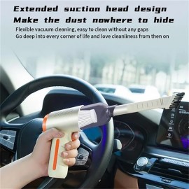 New Wireless Car Vacuum Cleaner Mini Portable Multifunctional Vacuuming/Blowing/Inflating/UV Lamp 20000PA Strong Suction Cordless Handheld Vacuum Cleaner Air Dust Collector Desktop Auto for Car Home
