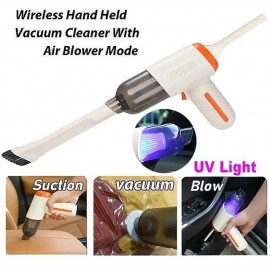 New Wireless Car Vacuum Cleaner Mini Portable Multifunctional Vacuuming/Blowing/Inflating/UV Lamp 20000PA Strong Suction Cordless Handheld Vacuum Cleaner Air Dust Collector Desktop Auto for Car Home
