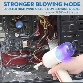 New Wireless Car Vacuum Cleaner Mini Portable Multifunctional Vacuuming/Blowing/Inflating/UV Lamp 20000PA Strong Suction Cordless Handheld Vacuum Cleaner Air Dust Collector Desktop Auto for Car Home
