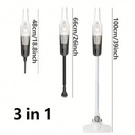 High-power Handheld Wet & Dry Cordless Vacuum Cleaner Lightweight Household Stick Vacuum With Strong Suction Portable Rechargeable Handheld Vacuum For Hard Floor Stairs Sofa Home Car Outdoor Tents P