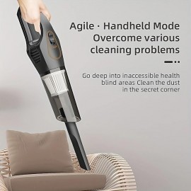 High-power Handheld Wet & Dry Cordless Vacuum Cleaner Lightweight Household Stick Vacuum With Strong Suction Portable Rechargeable Handheld Vacuum For Hard Floor Stairs Sofa Home Car Outdoor Tents P