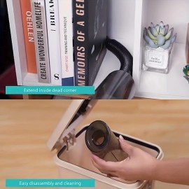 High-power Handheld Wet & Dry Cordless Vacuum Cleaner Lightweight Household Stick Vacuum With Strong Suction Portable Rechargeable Handheld Vacuum For Hard Floor Stairs Sofa Home Car Outdoor Tents P