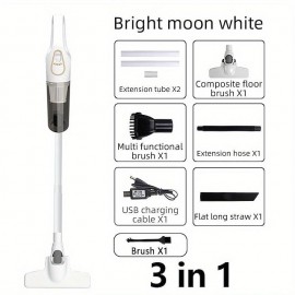 High-power Handheld Wet & Dry Cordless Vacuum Cleaner Lightweight Household Stick Vacuum With Strong Suction Portable Rechargeable Handheld Vacuum For Hard Floor Stairs Sofa Home Car Outdoor Tents P