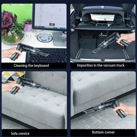 Cordless Car Vacuum Cleaner Portable Mini Handheld Vacuum Cleaner Rechargeable Wireless 20000PA Dust Catcher for Car Home Office
