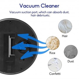Black Automatic Rechargeable Smart Robot Vacuum Cleaner Suction Sweeping Robot