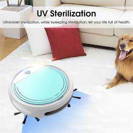 4 IN 1 Function Strong Suction  New Smart Sweeping Robot Automatic Vacuum Cleaner Powerful Dust Catcher with UV Sterilization Function for Home Office Floor Garbage & Dirt Cleaning