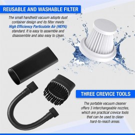 Portable Mini Wireless Car Vacuum Cleaner USB Home Vacuum Cleaner Handheld Dual Use 6000Pa 120W Cordless Auto Cleaner
