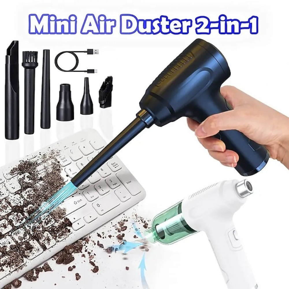3 In 1 Cordless Vacuum Cleaner Compressed Air Duster Wireless Dust Blower Electric Air Pump Portable Rechargeable Air Cleaner Vacum For Computer Keyboard Sofa Car Home Office