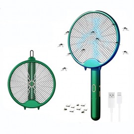 Foldable Electric Mosquito Swatter, Radiation-Free, Rechargeable Lithium Battery, Powerful Mosquito Killer Lamp, Four-in-One Mosquito Killer, Household Mosquito Killer Tool
