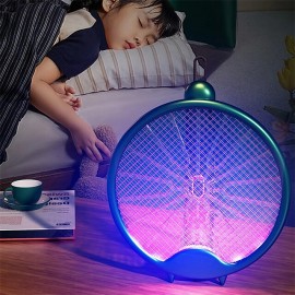 Foldable Electric Mosquito Swatter, Radiation-Free, Rechargeable Lithium Battery, Powerful Mosquito Killer Lamp, Four-in-One Mosquito Killer, Household Mosquito Killer Tool
