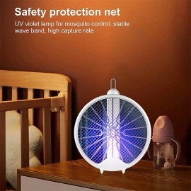 Foldable Electric Mosquito Swatter, Radiation-Free, Rechargeable Lithium Battery, Powerful Mosquito Killer Lamp, Four-in-One Mosquito Killer, Household Mosquito Killer Tool
