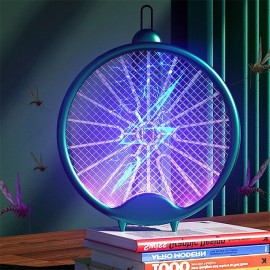 Foldable Electric Mosquito Swatter, Radiation-Free, Rechargeable Lithium Battery, Powerful Mosquito Killer Lamp, Four-in-One Mosquito Killer, Household Mosquito Killer Tool
