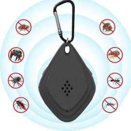 Portable Mosquito Repeller Ultrasonic Flea Tick Pest Anti-Mosquito with Hook Insect Pest Repeller for Pets and Dog Outdoor Garden with USB Recharge
