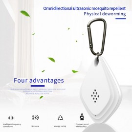 Portable Mosquito Repeller Ultrasonic Flea Tick Pest Anti-Mosquito with Hook Insect Pest Repeller for Pets and Dog Outdoor Garden with USB Recharge
