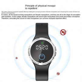 Q10 Ultrasonic Mosquito Repellent Bracelet Children Adult Pregnant Women Outdoor Waterproof Silicone Intelligent Time Drive Midge Watches
