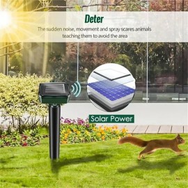 Ultrasonic Solar Pest Repeller Motion Sensor Repellent Waterproof Garden Farm Animals Insect Mole Birds Snake
