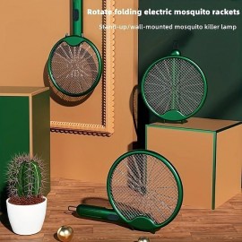 Foldable Electric Mosquito Swatter Radiation-Free Rechargeable Lithium Battery Powerful Mosquito Killer Lamp Four-in-One Mosquito Killer Household Mosquito Killer Tool
