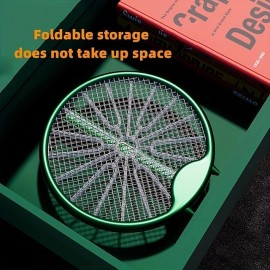 Foldable Electric Mosquito Swatter Radiation-Free Rechargeable Lithium Battery Powerful Mosquito Killer Lamp Four-in-One Mosquito Killer Household Mosquito Killer Tool
