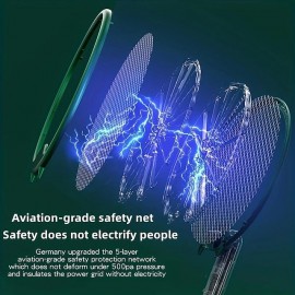 Foldable Electric Mosquito Swatter Radiation-Free Rechargeable Lithium Battery Powerful Mosquito Killer Lamp Four-in-One Mosquito Killer Household Mosquito Killer Tool
