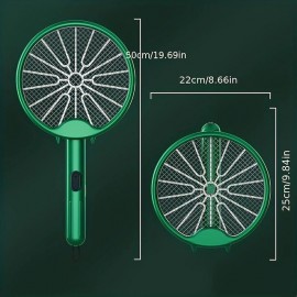 Foldable Electric Mosquito Swatter Radiation-Free Rechargeable Lithium Battery Powerful Mosquito Killer Lamp Four-in-One Mosquito Killer Household Mosquito Killer Tool
