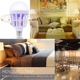 1PCS Electronic 2in1Mosquito Killer Lamp UV Led Bug Zapper Light Bulb Insect Trap Fly Killer
