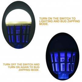 1PCS Electronic 2in1Mosquito Killer Lamp UV Led Bug Zapper Light Bulb Insect Trap Fly Killer
