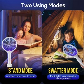 Professional Mosquito Killer Bat USB Rechargeable Electric Racket Kills Mosquitoes Insect Moth Fly Repellent Bug Zapper for Home
