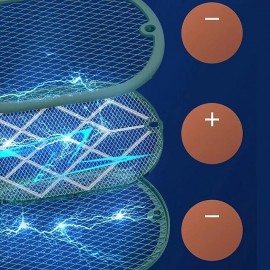 Electric Insect Racket  USB Rechargeable Summer Mosquito Swatter Kill Fly Bug Zapper Killer Trap
