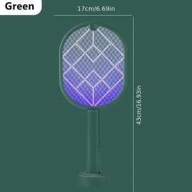 Electric Insect Racket  USB Rechargeable Summer Mosquito Swatter Kill Fly Bug Zapper Killer Trap
