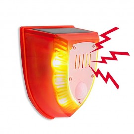 129db Sensor Warning Light 6LED Solar Alarm Security Alarm DC Charging Solar Alarm Red Light Motion For Farm
