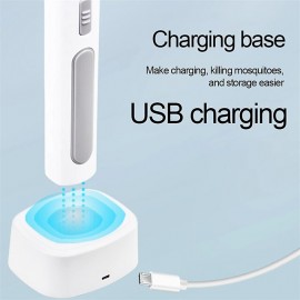 3000V Electric Flies Swatter Killer with UV Light USB Rechargeable LED Lamp Summer Mosquito Trap Racket Anti Insect Bug Zapper
