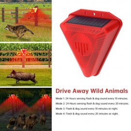 Alarm Security Sensor Animals Alarm Anti-wild Home Repellent Drive Animal Light Solar Boar Waterproof Sire Outdoor Away Alarm