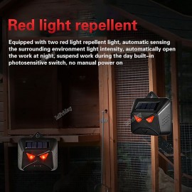Solar Animal Repeller 120 degree Predator Lights Deterrent for Coyote Fox Raccoon Deer Repellent Devices Outdoor Animal Repeller
