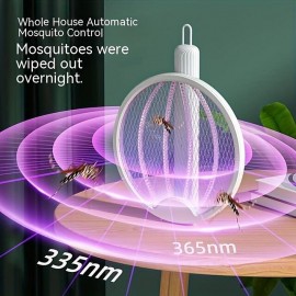 2-in-1 Electric Insect Racket Swatter Zapper USB Rechargeable Summer Mosquito Swatter Fly Bug Zapper Killer Trap
