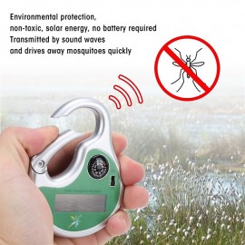 Solar Ultrasonic Outdoor Mosquito Repellent Bug Zapper Outdoor With Compass Electronic Insect Killer For Camping Mountaineering Picnic Cycling
