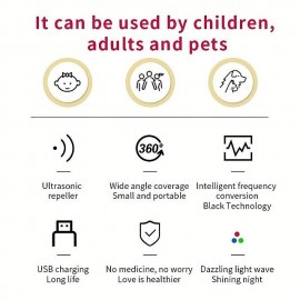 Intelligent Outdoor Portable Ultrasonic Insect Repellent Pet Insect Repellent USB Rechargeable Insect Repellent
