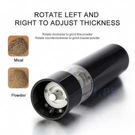 Automatic Salt Pepper Grinder Electric Spice Mill Grinder Seasoning Adjustable Coarseness Kitchen Tools Grinding For Cooking BBQ
