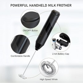 Electric Milk Frother Handheld Automatic Rotary Egg Beater Coffee Foamer Drink Mixer Whisk ABS Plastic Cooking Stirring Tools
