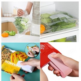 1pc Portable Bag Heat Sealer Plastic Package Storage Bag Snack Sealer Clip Mini Sealing Machine Handy Sticker Seal For Food Snack Gadgets Without Battery

