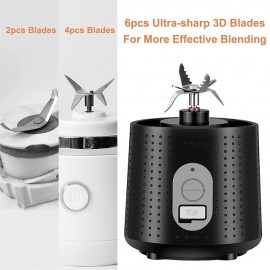 Portable Blenders 350ml Personal Size Blender Smoothies and Shakes Mini Blender USB Rechargeable with Eight Blades Handheld Blender Sports Travel
