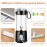 Portable Blenders 350ml Personal Size Blender Smoothies and Shakes Mini Blender USB Rechargeable with Eight Blades Handheld Blender Sports Travel
