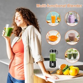 Portable Blenders 350ml Personal Size Blender Smoothies and Shakes Mini Blender USB Rechargeable with Eight Blades Handheld Blender Sports Travel
