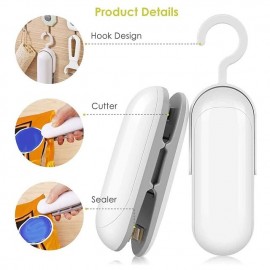 Mini Sealing Machine Portable Heat Sealer Hand Pressure Heat Sealer Tearer Kitchen Accessories For Food Snack Fruit Sealer Bags
