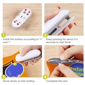 Mini Sealing Machine Portable Heat Sealer Hand Pressure Heat Sealer Tearer Kitchen Accessories For Food Snack Fruit Sealer Bags
